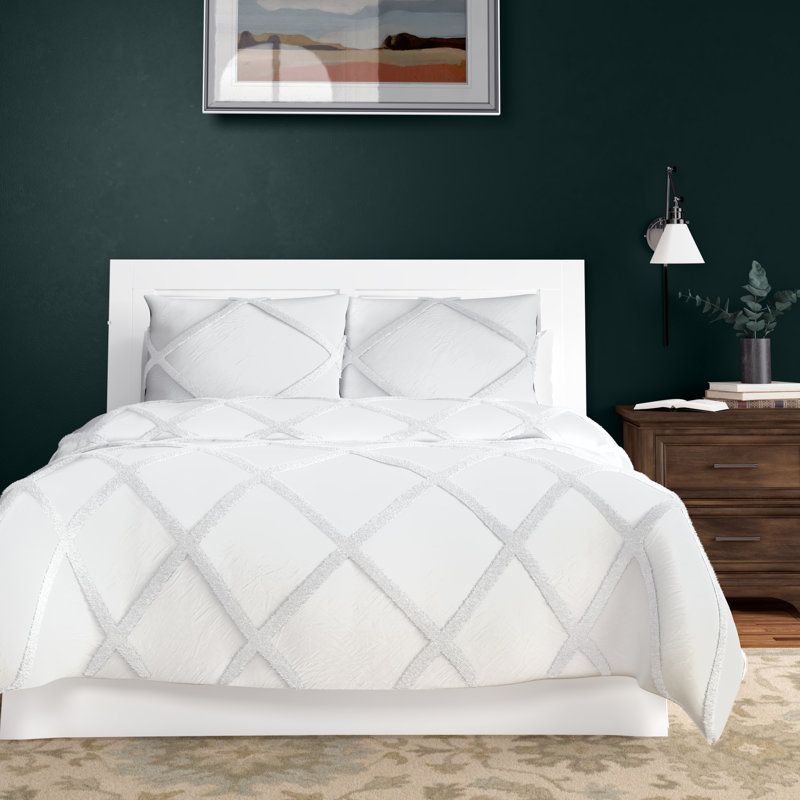 Joss & Main Shameka Chenille Lattice Comforter Set & Reviews Wayfair